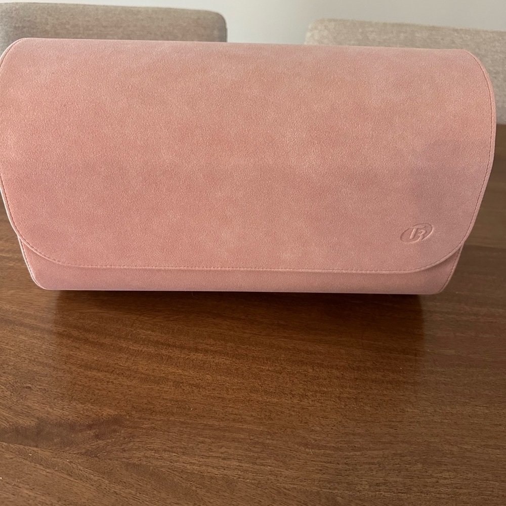 T3 Pink Storage Clutch Suede-Like Finish